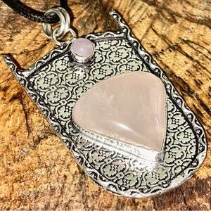 Rose Quartz Pendant 2 1/2”